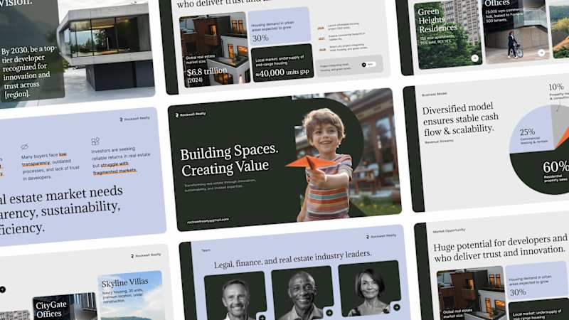 Cover image for Rockwell Realty Pitch Deck Design