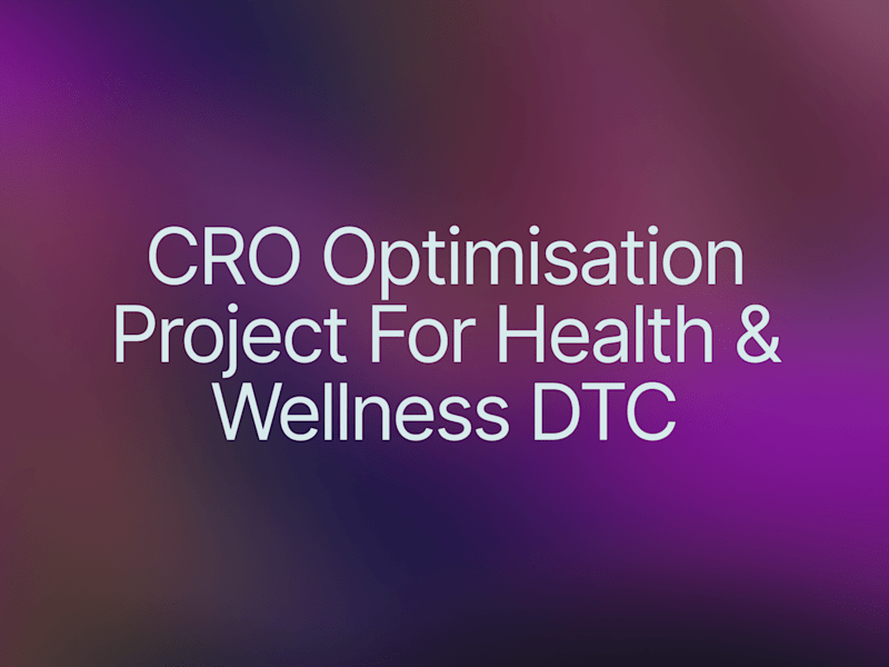 Cover image for 190% Increase In Revenue Per Visitor For Health & Wellness Brand