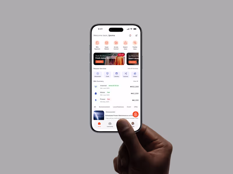 Cover image for Smart Community App Design for Modern Living