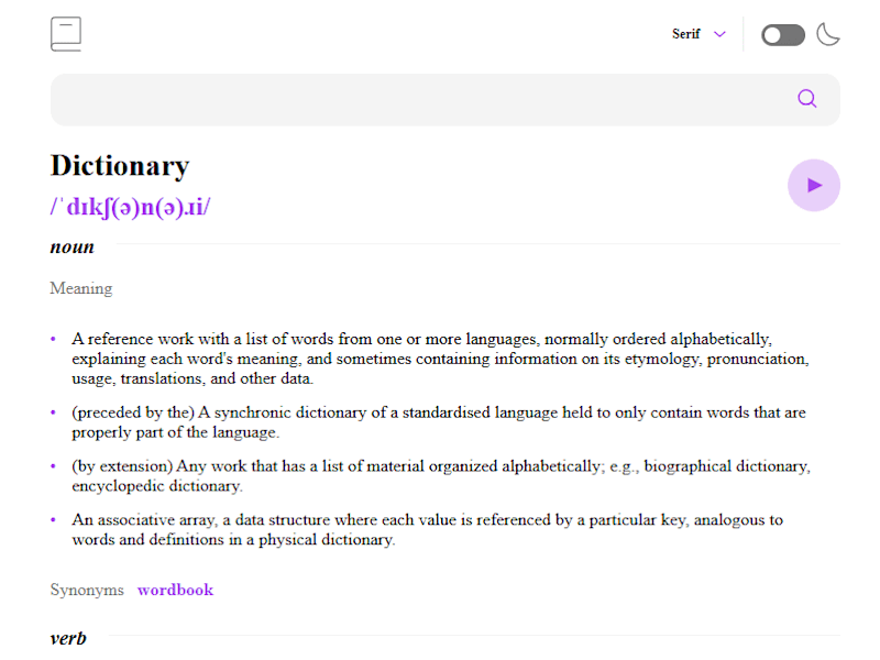 Cover image for Dictionary
