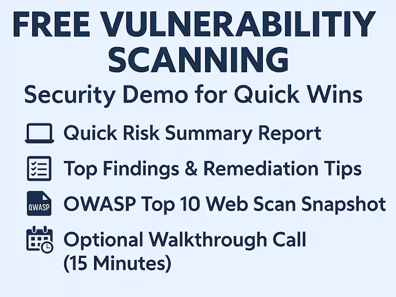 Cover image for FREE - Automated Vulnerability Scan - Low-hanging fruit