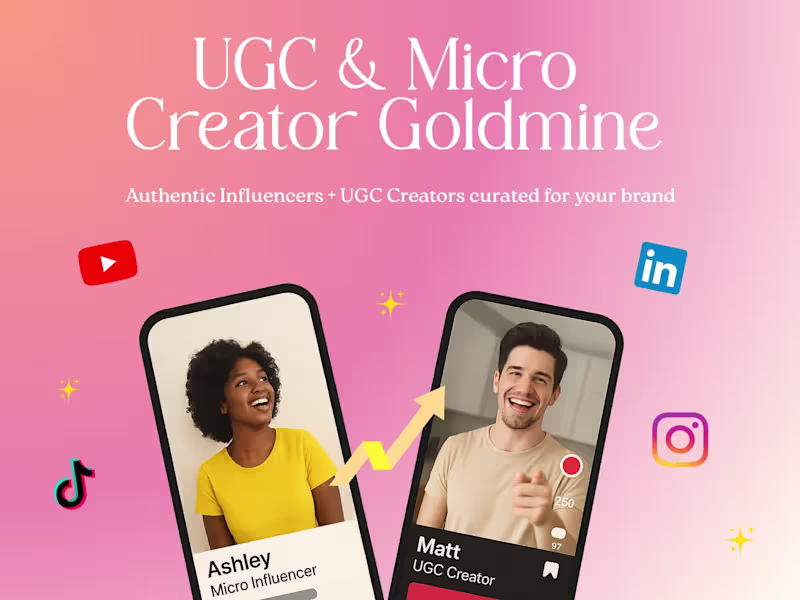 Cover image for UGC & Micro Creator Goldmine | Find Your Perfect Match