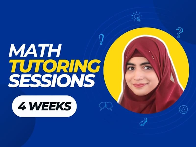Cover image for Get One-on-One Sessions from Math tutor for 4 Weeks