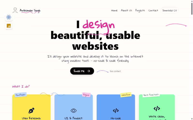 Cover image for A Doodle Sketchbook Portfolio Theme — a creative, hand-drawn...