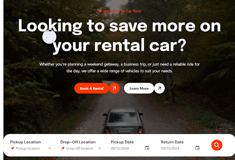 Cover image for Novaride - Car rental website