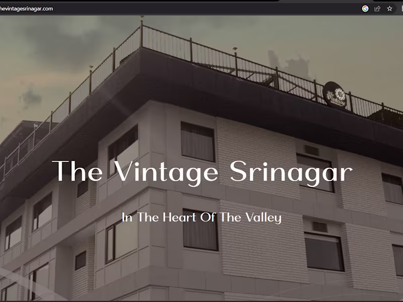 Cover image for THE VINTAGE SRINAGAR
