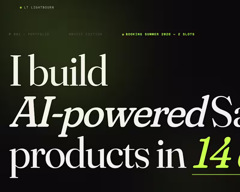 Cover image for AI Landing Page in 5 Days