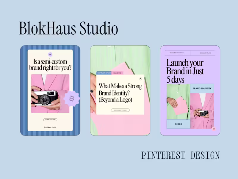 Cover image for BlokHaus Studio – Pinterest Design