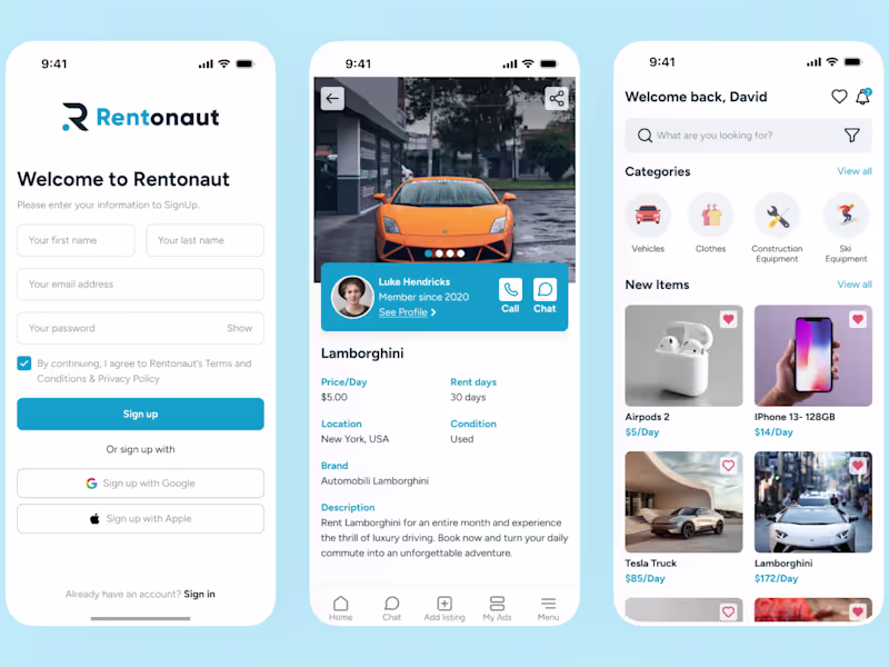 Cover image for Rentonaut Mobile App for Renting goods