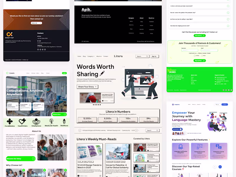 Cover image for Modern & Minimalist Landing Page Design for Web in Figma