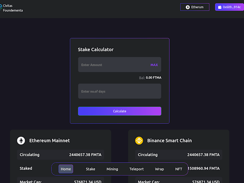 Cover image for Crypto Staking App