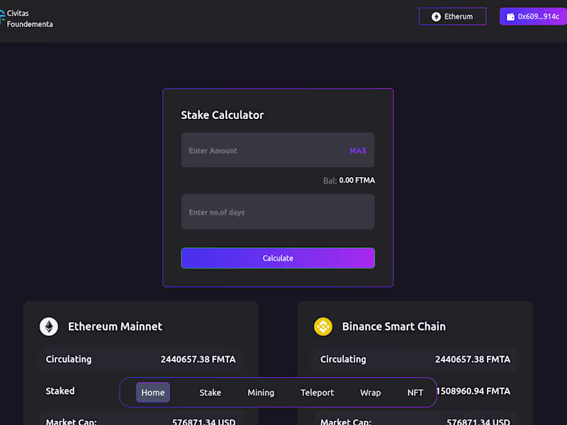 Cover image for Crypto Staking App