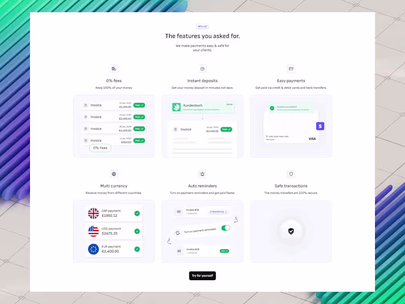 Cover image for Bento grid for Customer book