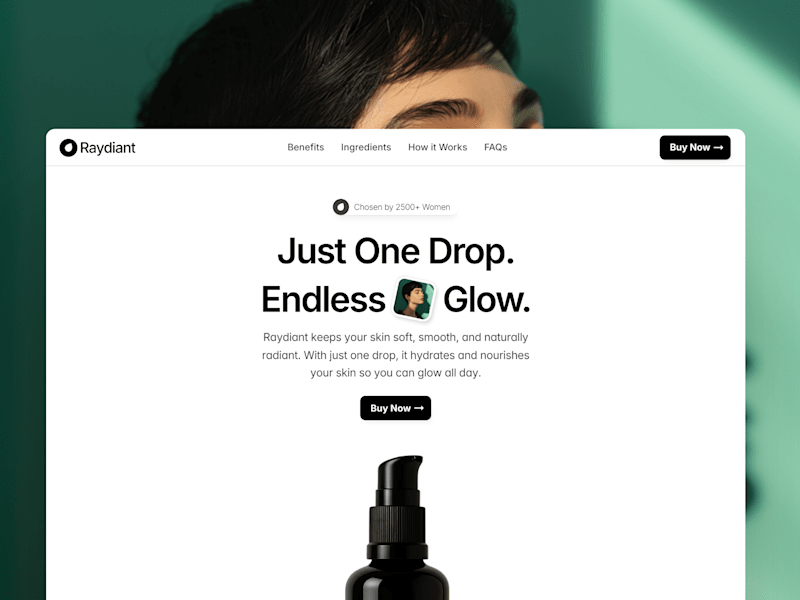 Cover image for Ecommerce single product landing page