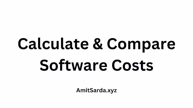 Cover image for comparecosts.fyi - Calculate and Compare Software Costs