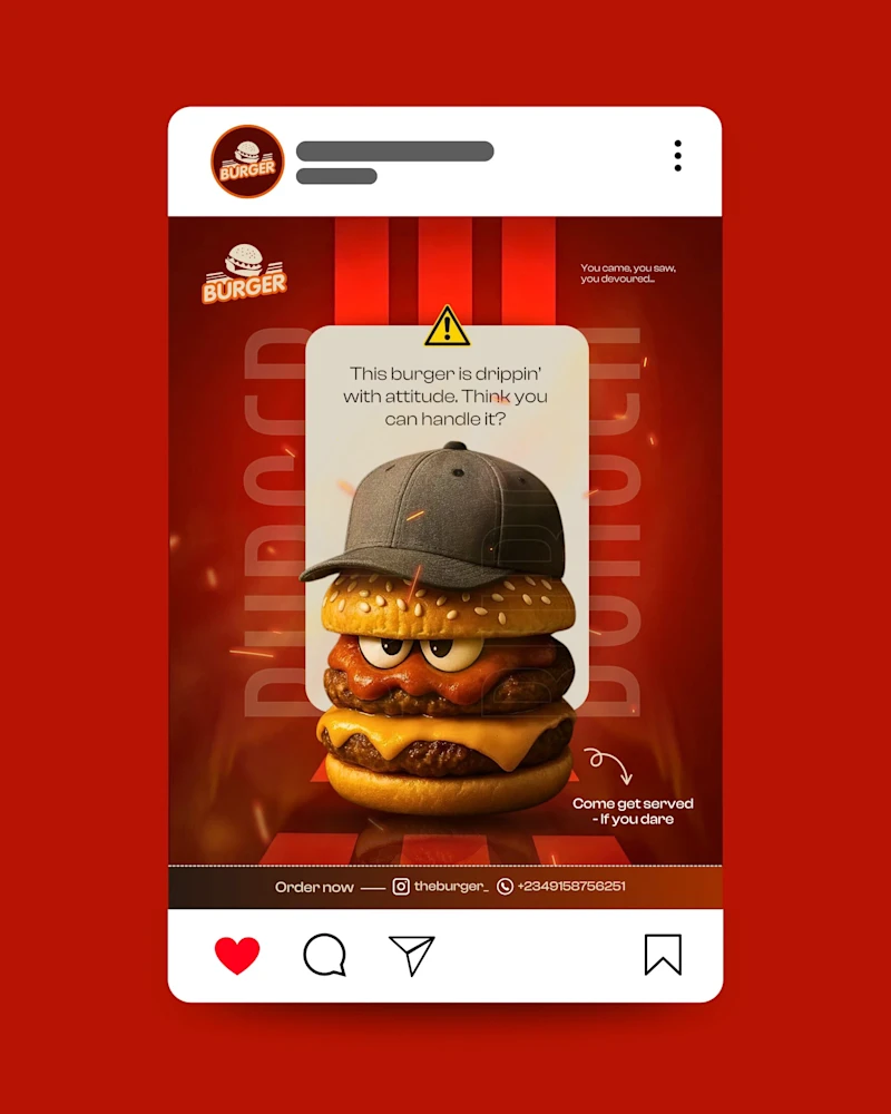 Cover image for 4:5 Flyer Design for Burger, a Fast Food Brand