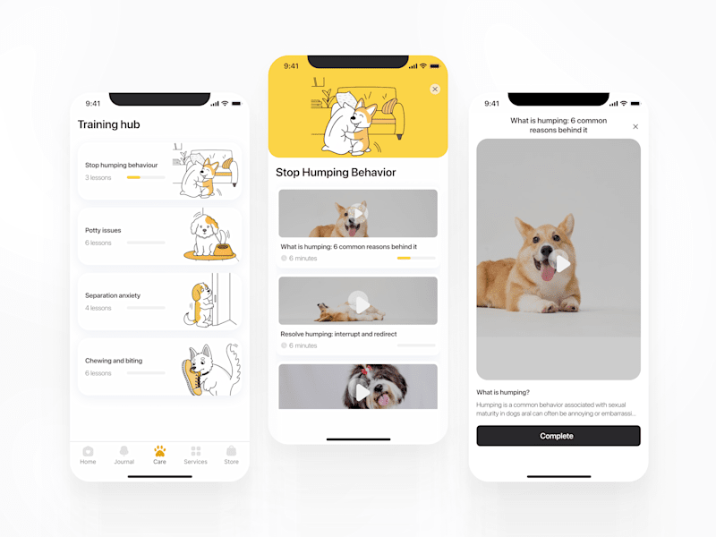 Cover image for Pet care mobile app