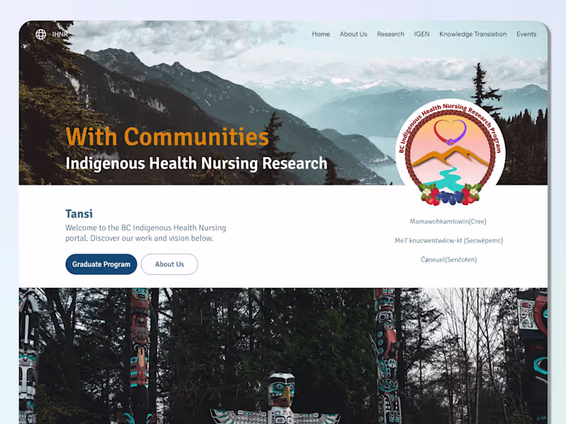 Cover image for UVic Indigenous Nursing Revitalization | Design & Development