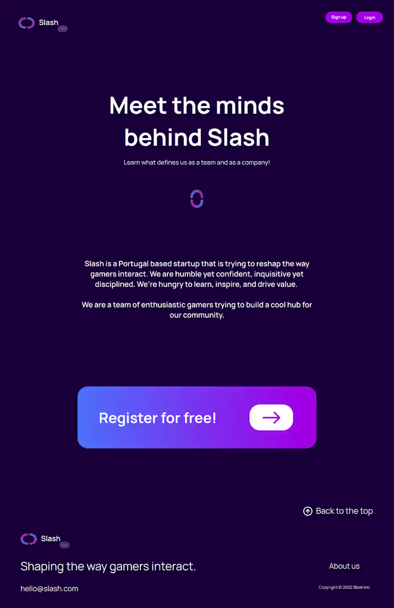 Cover image for Slash - Building a Seamless Hub for Gamers