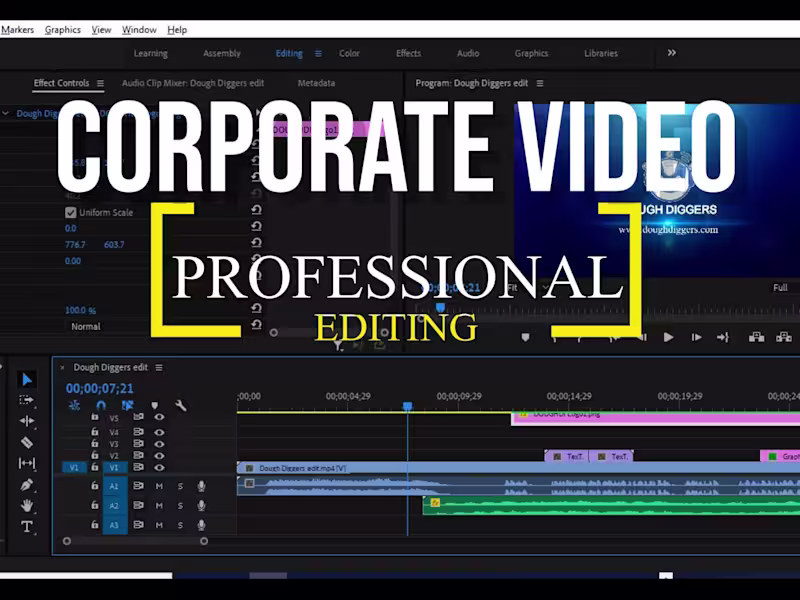 Cover image for Professionally edit your corporate videos