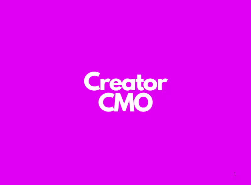 Cover image for Creator to CMO: Marketing Strategy Development