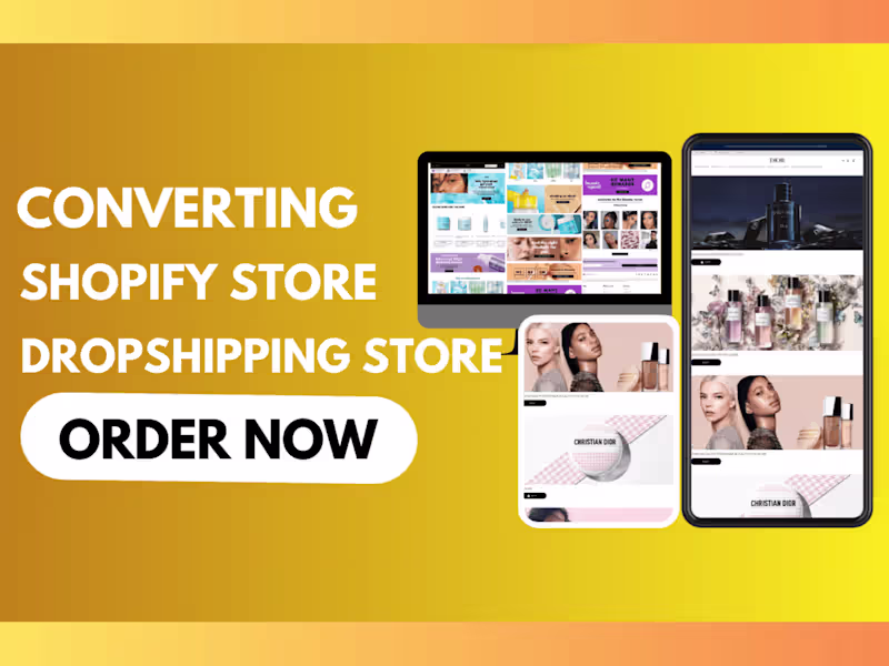 Cover image for Design converting shopify store shopify dropshipping store