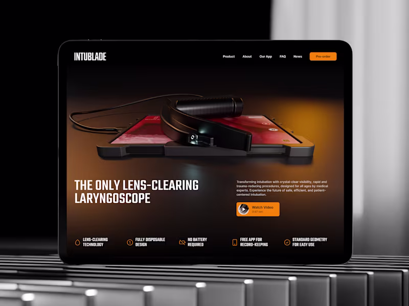 Cover image for Modern Medical Website for Intublade (Framer + design)