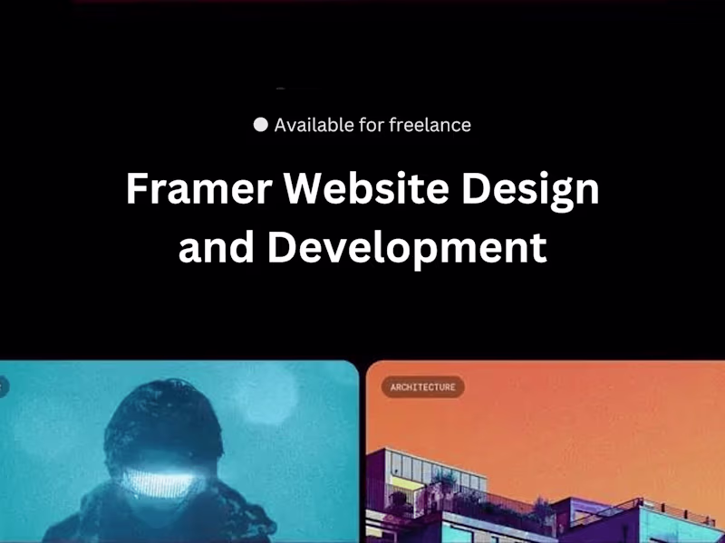Cover image for Framer Website Design and Development