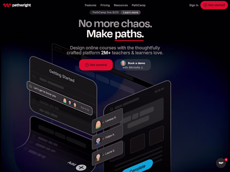 Cover image for Pathwright Learning Platform | React | Framer | Firebase