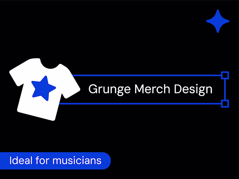 Cover image for Grunge merch design for musicians