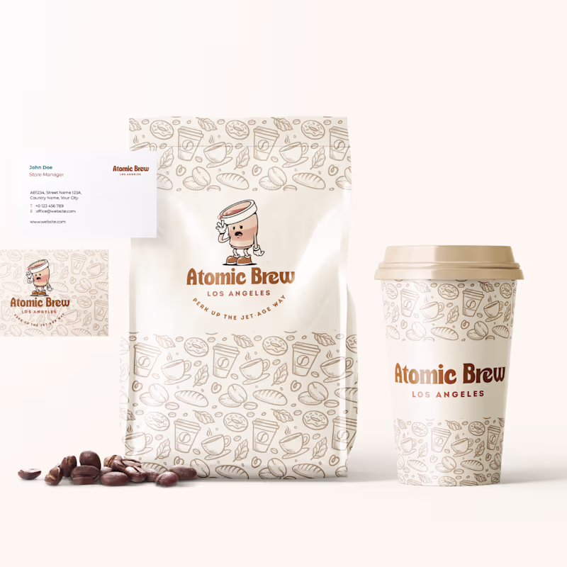 Cover image for Atomic Brew — Complete Coffee Brand Identity