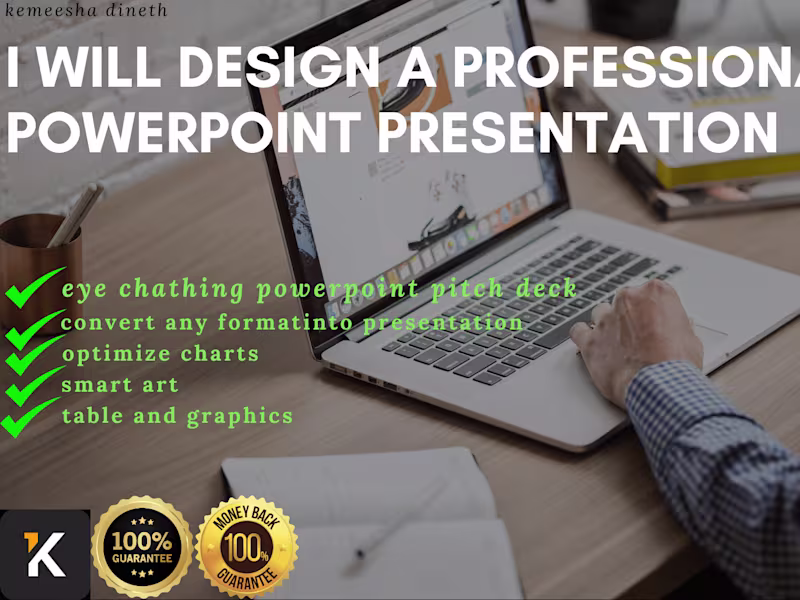 Cover image for I will design and create a professional powerpoint presentation