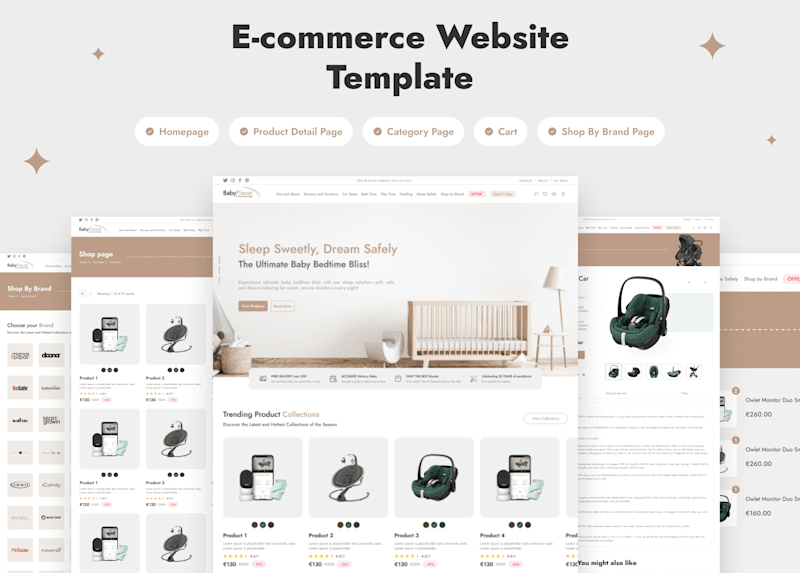 Cover image for E-commerce Website Template For Baby Products