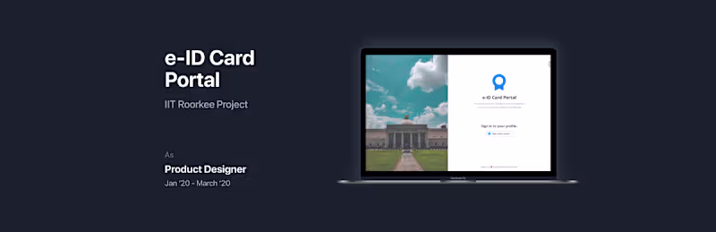 Cover image for e-ID Card Portal - a UX Documentation