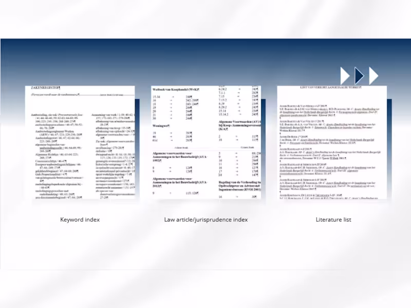 Cover image for Creation of index (Back-of-Book) files (NL/EN)