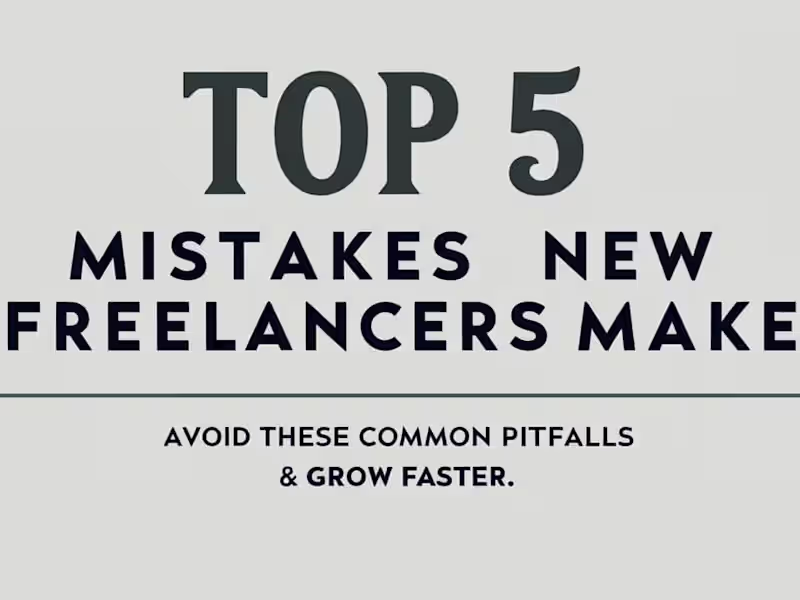 Cover image for Top 5 Mistakes New Freelancers Make — Sample Blog Post