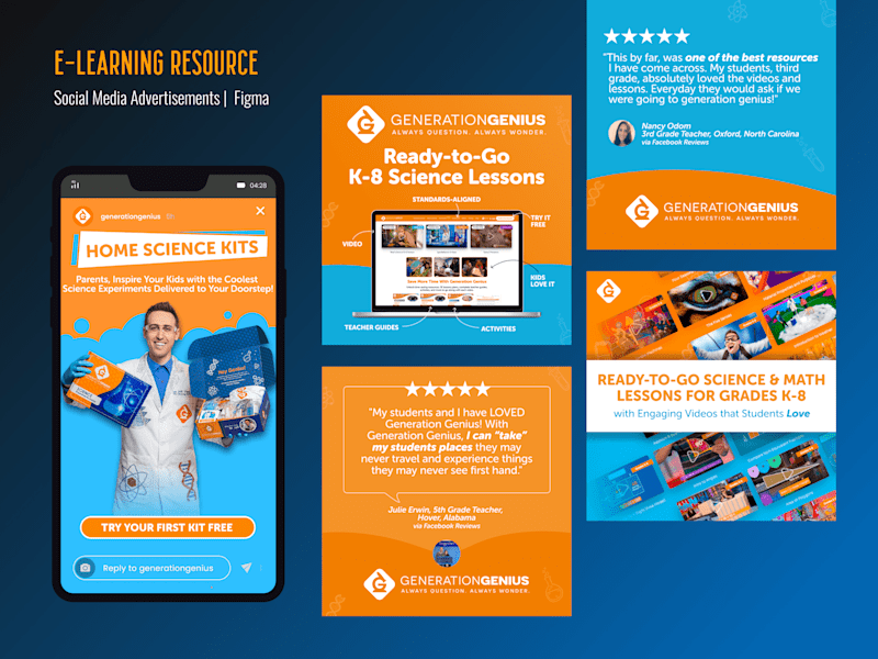 Cover image for Education Platform Social Graphics