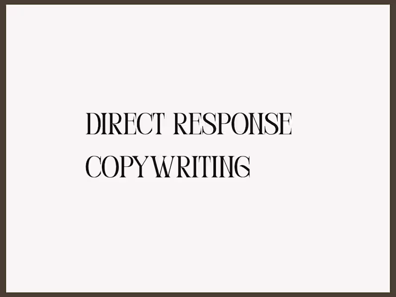 Cover image for Paid Ads Direct Response Copywriting