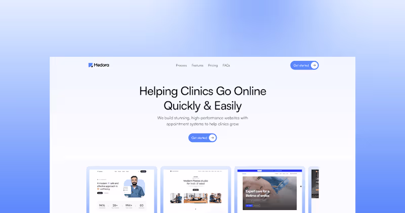 Cover image for Medora- Website for Clinics