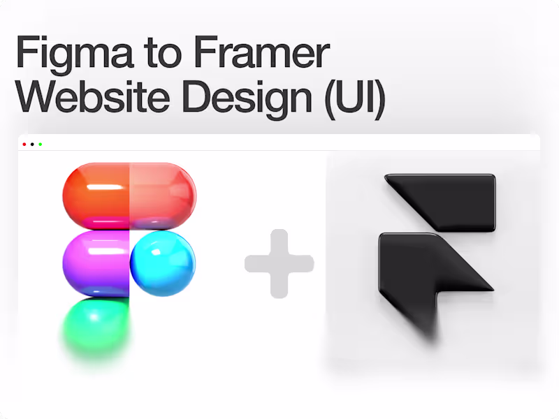 Cover image for Figma to Framer Website Design (UI)