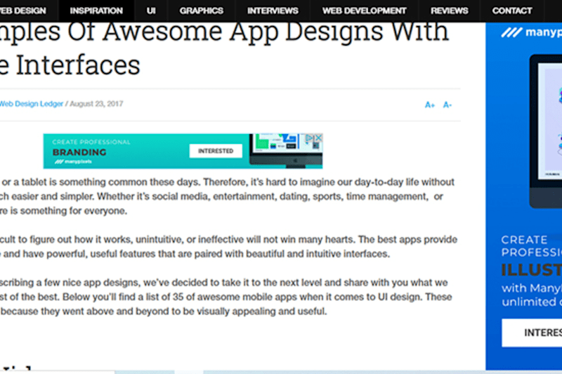 Cover image for 35 Examples Of Awesome App Designs With Intuitive Interfaces