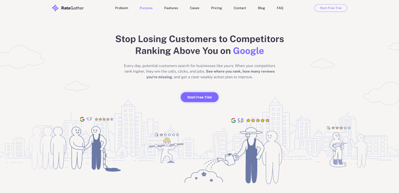 Cover image for Landing Page Design for RateGather