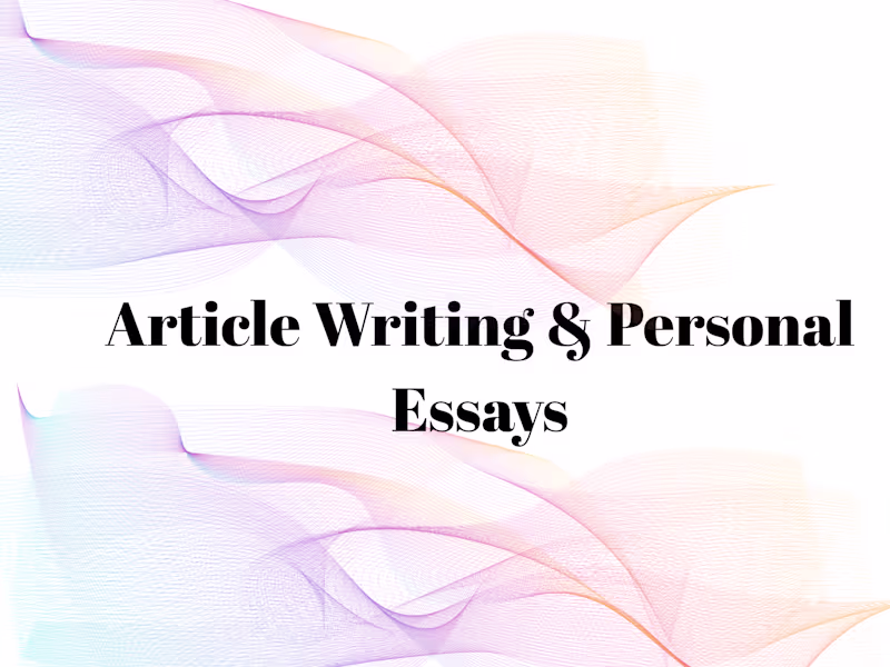 Cover image for Article writing