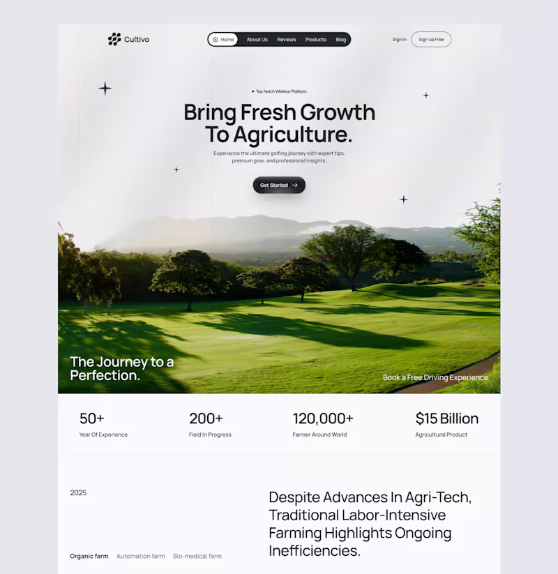 Cover image for Cultivo Landing page