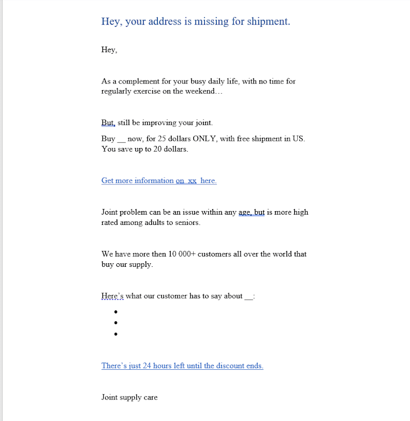 Cover image for copywrite practice Sales sample