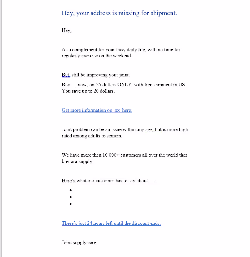Cover image for copywrite practice Sales sample