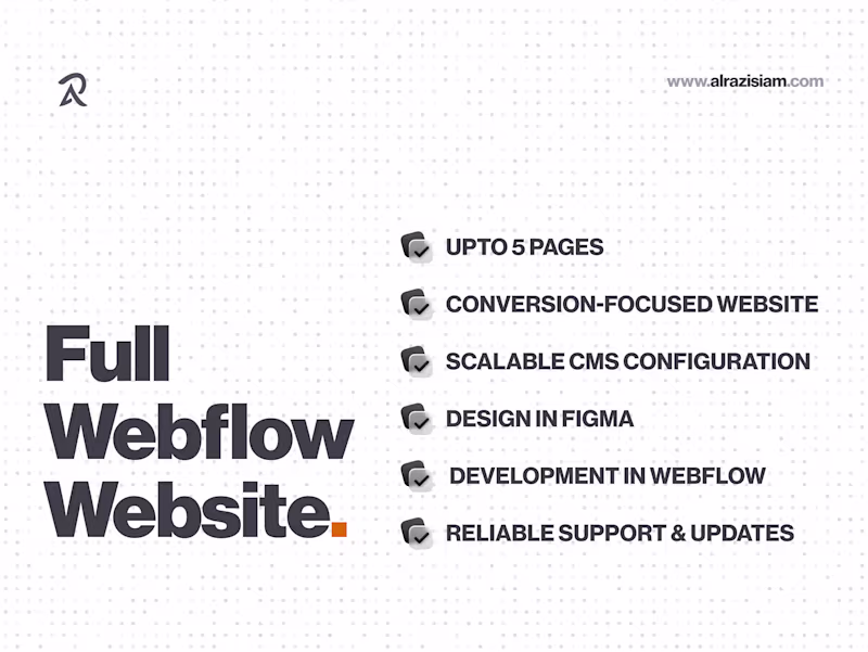 Cover image for Full Webflow Website Design and Development (Up to 5 Pages)