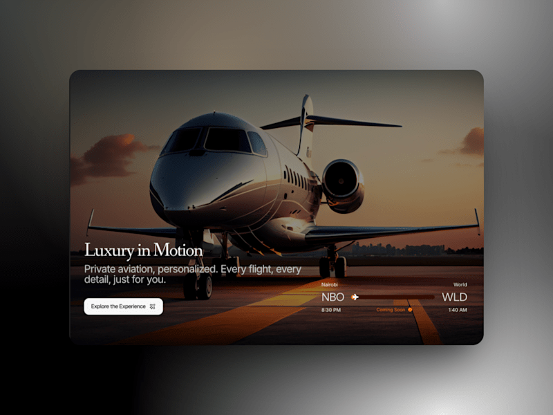 Cover image for FirstClass UI – Aviation Hero Concepts