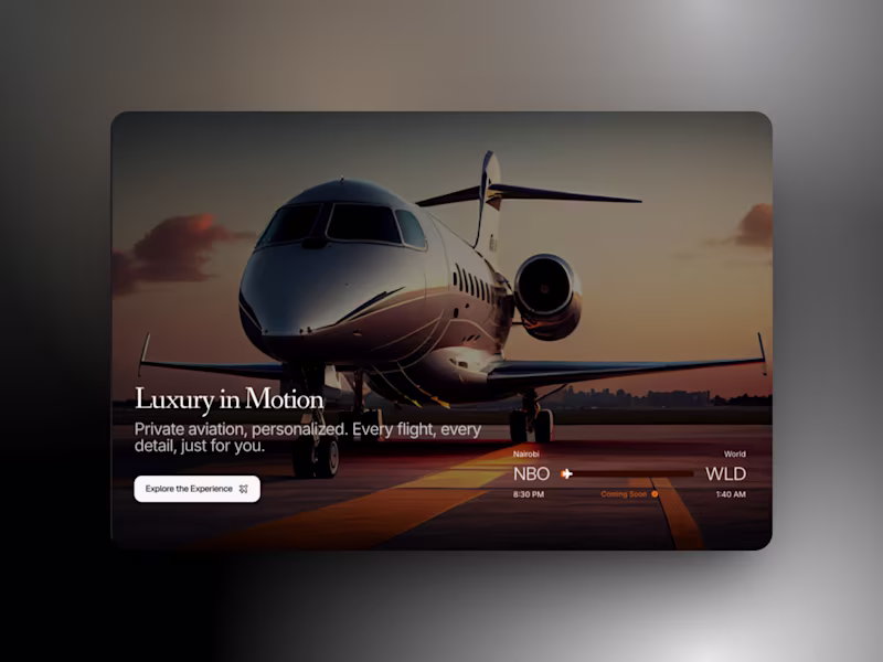 Cover image for FirstClass UI – Aviation Hero Concepts