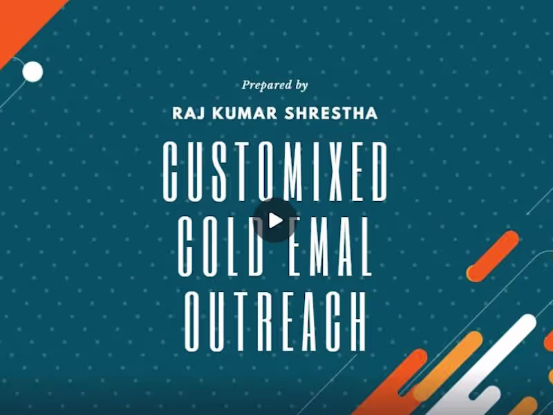 Cover image for Cold Email Outreach|Social Media Optimisation|Lead Generation